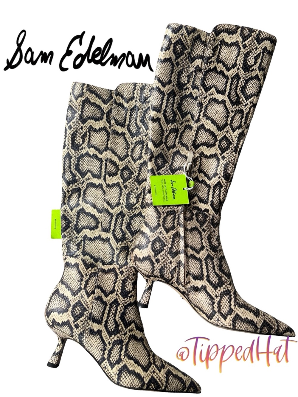 Sam Edelman Taylin Roccia Snake Print Knee-High Boots – NWT / NWOB $275 MSRP